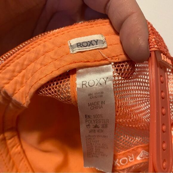 ROXY Local Hawaii Trucker baseball Hat cap coral mesh orange - Picture 8 of 8